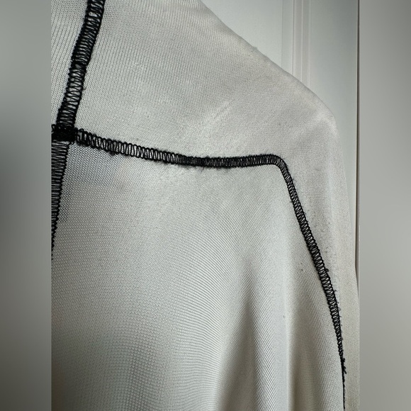 St. John Red, Black, and White Striped Cardigan - Picture 11 of 16